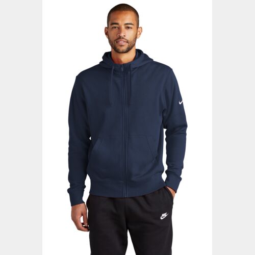 Club Fleece Sleeve Swoosh Full Zip Hoodie Thumbnail
