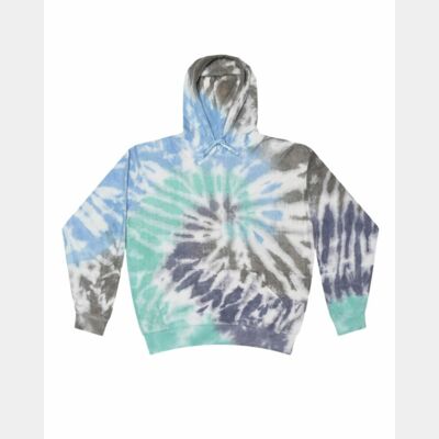 Unisex Tie-Dyed Cloud Inside-Out Fleece Hooded Sweatshirt Thumbnail