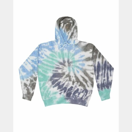 Unisex Tie-Dyed Cloud Inside-Out Fleece Hooded Sweatshirt Thumbnail