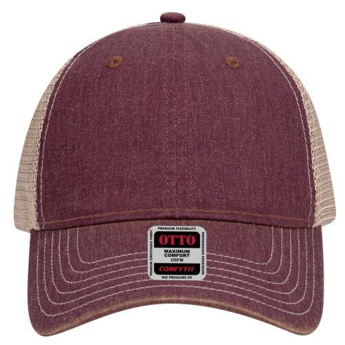 OTTO CAP® 6 Panel Low Profile Mesh Back Trucker Dad Hat Thumbnail