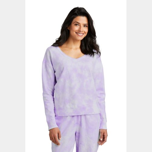 Women's Beach Wash ® Cloud Tie Dye V Neck Sweatshirt Thumbnail