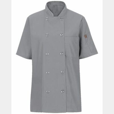 Women's Mimix™ Short Sleeve Chef Coat with OilBlok Thumbnail