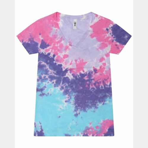Women's Tie-Dyed V-Neck T-Shirt Thumbnail