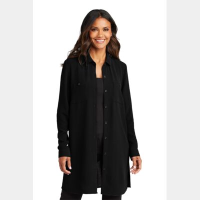 Women's Textured Crepe Long Tunic Thumbnail
