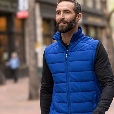 Cutter & Buck Evoke Hybrid Eco Softshell Recycled Mens Full Zip Vest Thumbnail