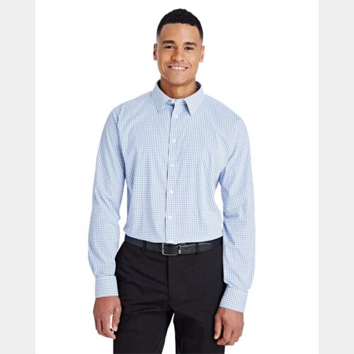Men's CrownLux Performance® Micro Windowpane Woven Dress Shirt Thumbnail