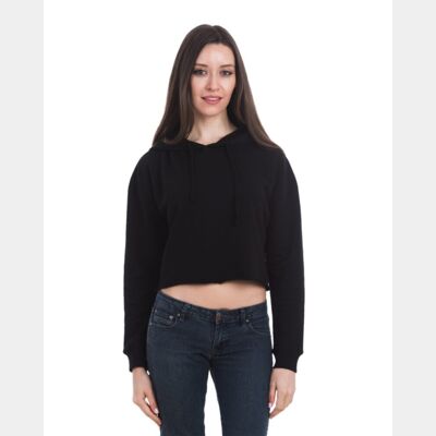 Women's Cropped Fleece Hooded Sweatshirt Thumbnail