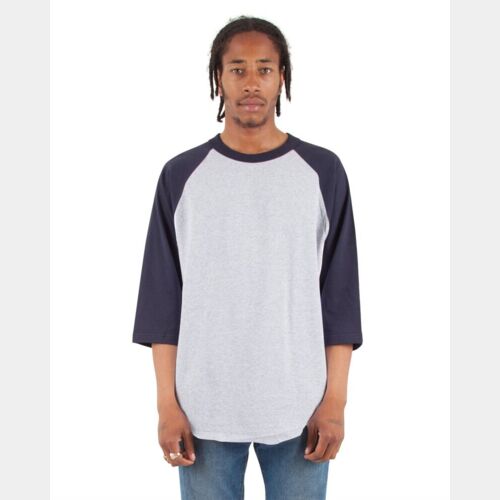 Unisex Raglan Three-Quarter Sleeve T-Shirt Thumbnail