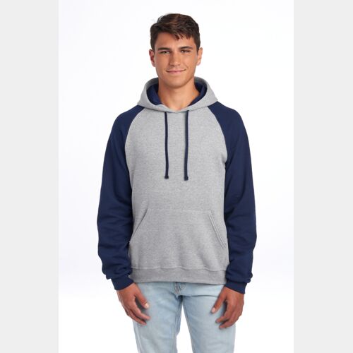 Unisex NuBlend ® Colorblock Raglan Hoodie Sweatshirt Thumbnail