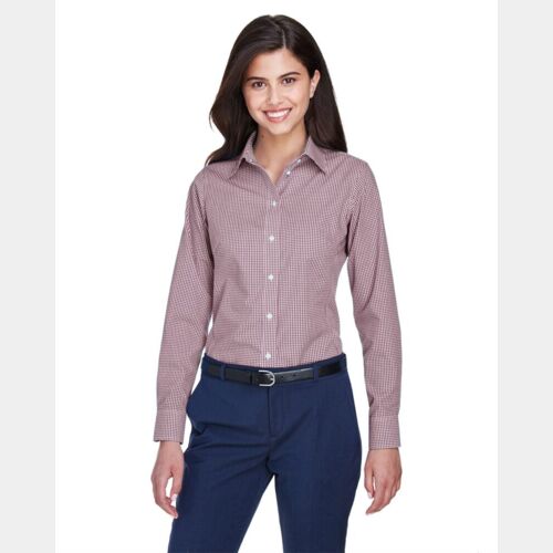 Women's Crown Collection® Gingham Check Woven Dress Shirt Thumbnail