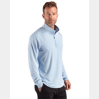 Cutter & Buck Forge Recycled Double Stripe Four-Way Stretch Mens Quarter Zip Pullover Thumbnail