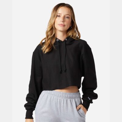 Women's Reverse Weave® Hooded Cropped Sweatshirt Thumbnail