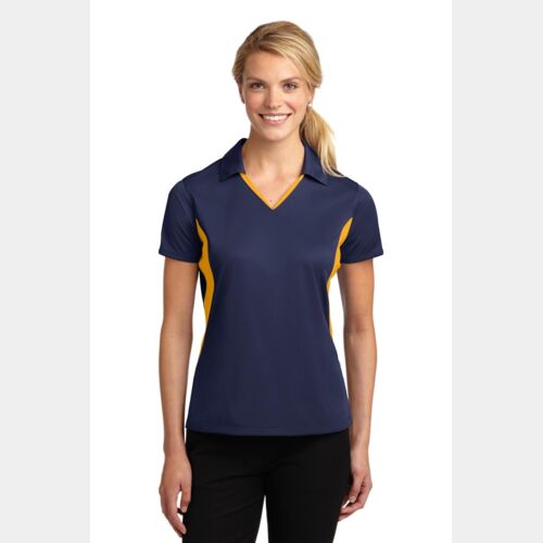 Women's Side Blocked Micropique Sport Wick ® Polo Thumbnail