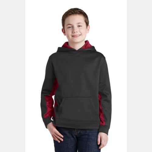 Youth Sport Wick ® CamoHex Fleece Colorblock Hooded Pullover Thumbnail
