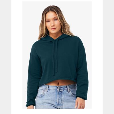 Women's Crop Fleece Hoodie Sweatshirt Thumbnail