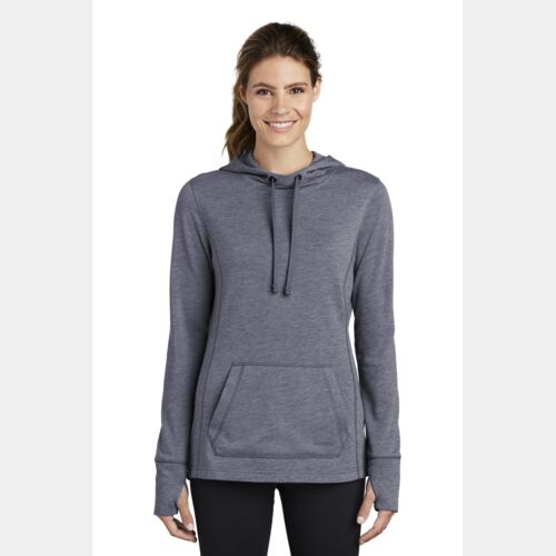 Women's PosiCharge ® Tri Blend Wicking Fleece Hooded Pullover Thumbnail
