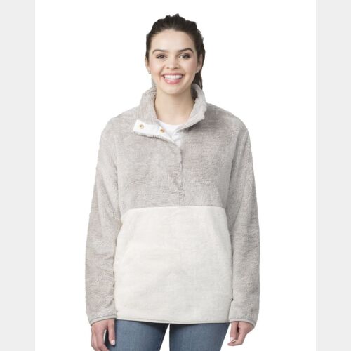 Unisex Fuzzy Half-Snap Fleece Pullover Thumbnail