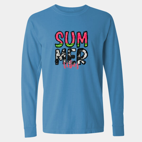 Garment-Dyed Heavyweight Long Sleeve T-Shirt - 6014 Thumbnail