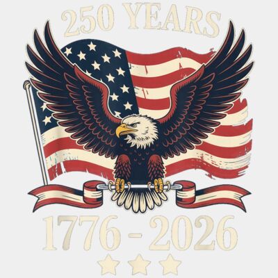 250 Years American 1776 2026 250th Birthday USA T Shirt Thumbnail