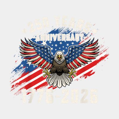 250 Years American Flag Patriotic Eagle 250th USA Birthday T Shirt Thumbnail